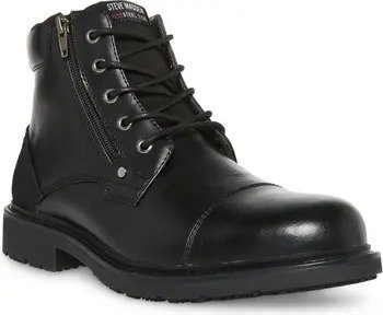 Wesler Nonslip Faux Leather Steel Toe Boot (Men)