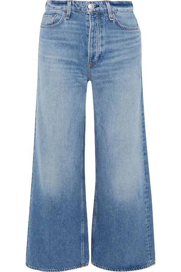 Ruth cropped high-rise wide-leg jeans