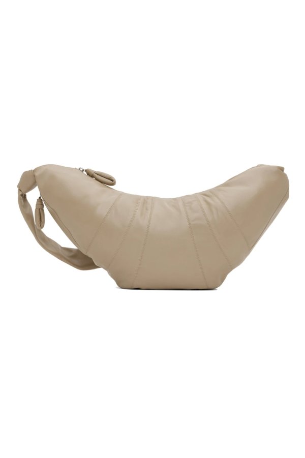 Taupe Large Croissant Shoulder Bag