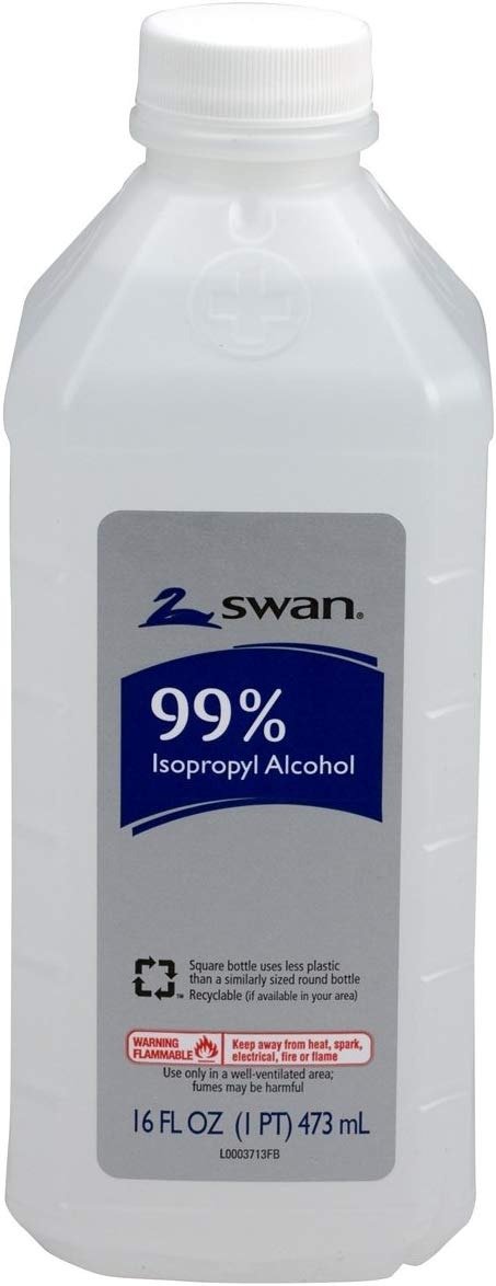 Isopropyl Alcohol, 99%, Pint, 16 OZ