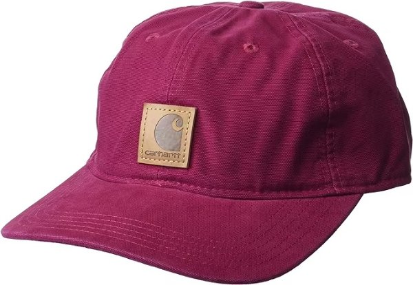 帆布梅紫色logo棒球帽