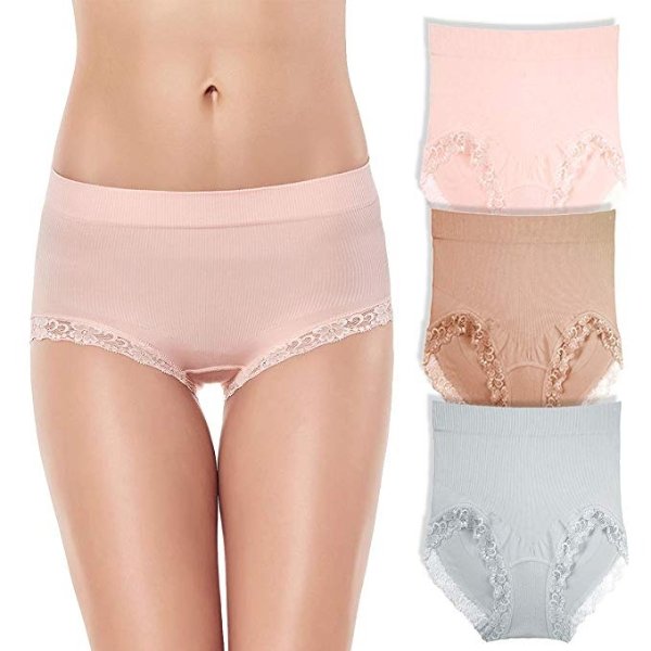 Ruby High Waist Granny Panties Microfiber Tummy Control Underwear Brief for Women
