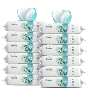Amazon Baby Wipes, Pampers Aqua Pure Sensitive Water Baby Diaper Wipes, Hypoallergenic and Unscented, 672 Count