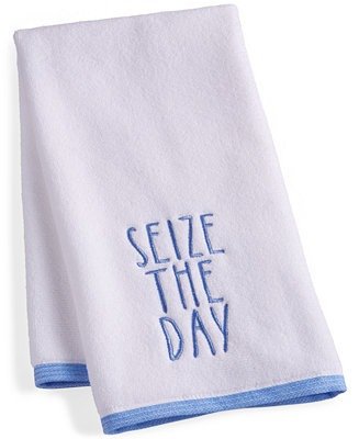 Seize The Day Hand Towel, 16" x 30", Created for Macy's