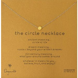 Dogeared Karma The Circle Necklace Gold-Plated Silver, 16"