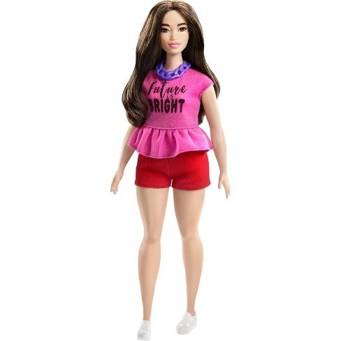 Barbie Fashionistas Doll 98 - Curvy Brunette with Floral Dress