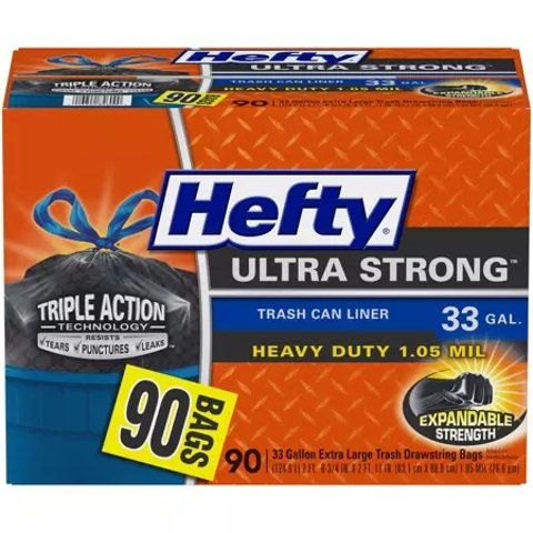 Hefty33加仑垃圾袋 (90 ct.) 