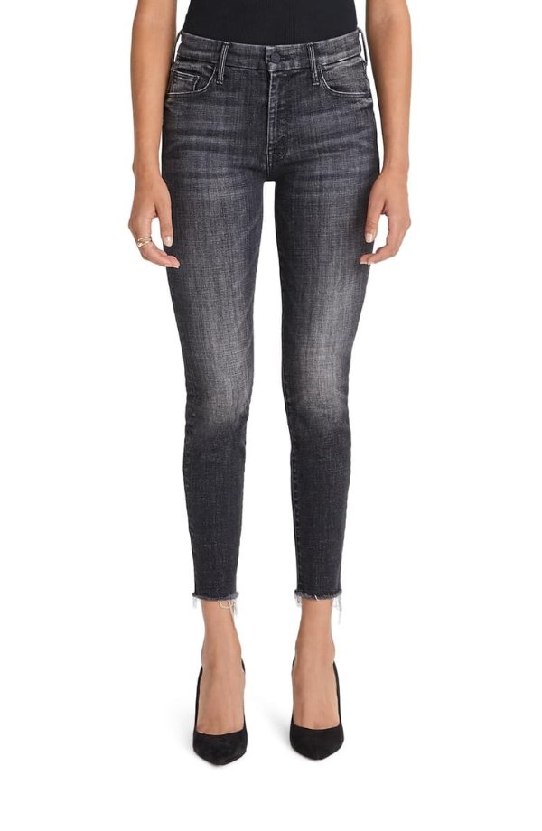 The Looker Fray Ankle Skinny Jeans