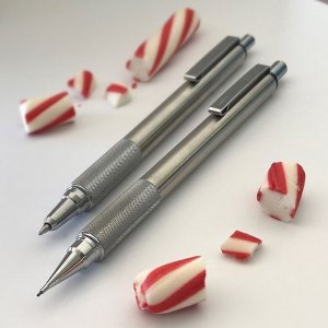 史低价：Zebra M/F 701 全不锈钢自动铅笔和圆珠笔套装