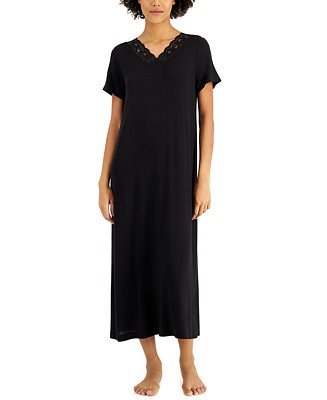 Lace-Trim Short Sleeve Nightgown, Created for Macy's