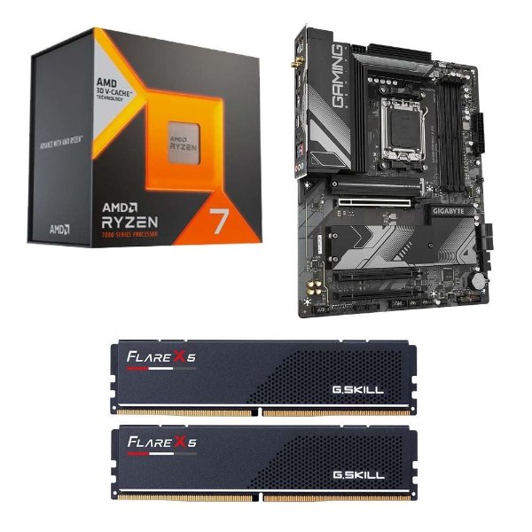 Ryzen 7 7800X3D, Gigabyte B650 Gaming X AX, G.Skill Flare X5 Series 32GB DDR5-6000