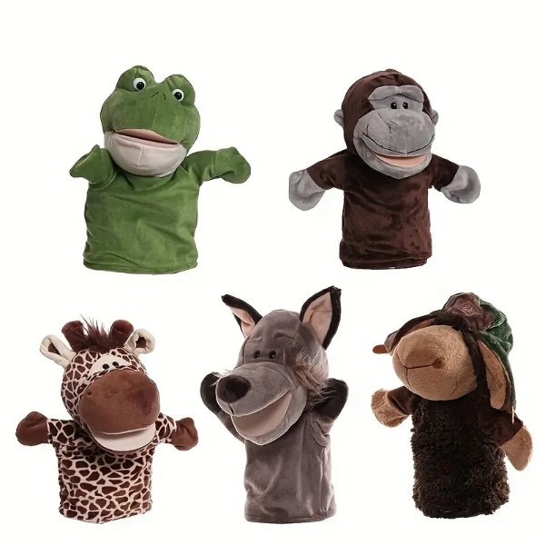 1pc Soft Cartoon Animal Hand Puppet - Engaging & Educational Playtime Tool for Kids and Adults - Perfect for Storytelling, Teaching, and Gifts
