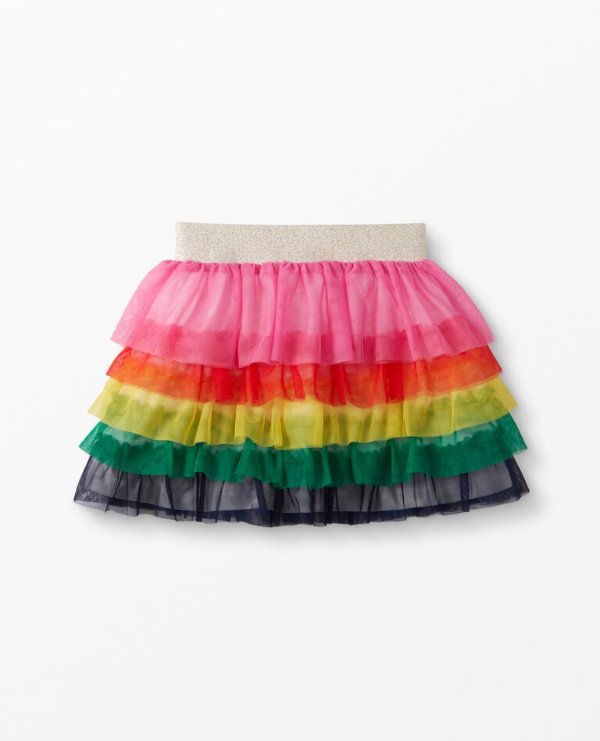 Rainbow Ruffle Skirt In Soft Tulle