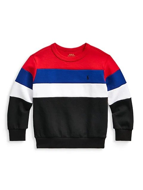 Little Boy's & Boy's Colorblock Stripe Sweatshirt