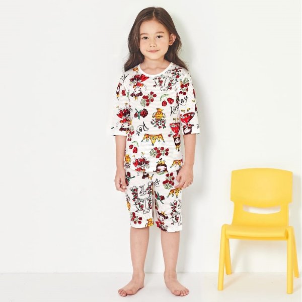 Spring Summer Toddler Girl Homewear – White Princess