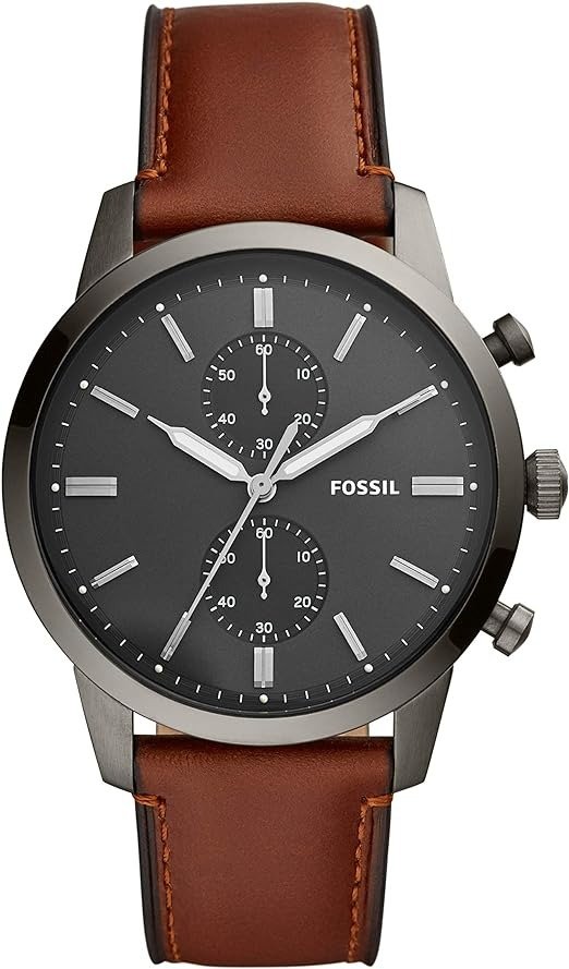 Townsman Men's Watch with Chronograph Display and Genuine Leather Band