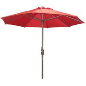 Garden Treasures 7-ft 6-in Red Round Patio Umbrella