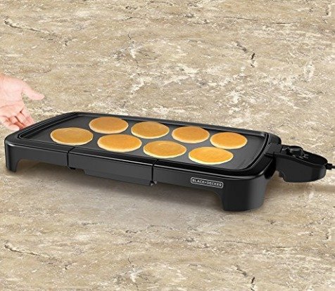 BLACK+DECKER GD2011B Family Sized Electric Griddle, 20 x 11-Inch