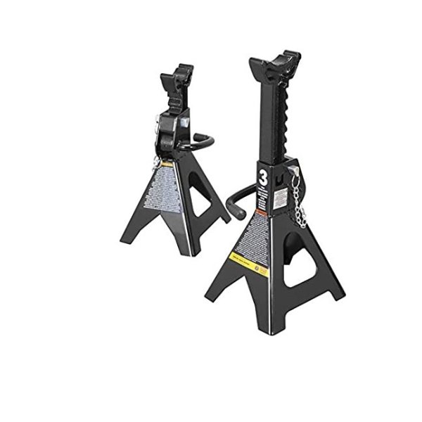 3-Ton Capacity Double-Locking Steel Jack Stands (2-Pack) (Model: AT43002AB)