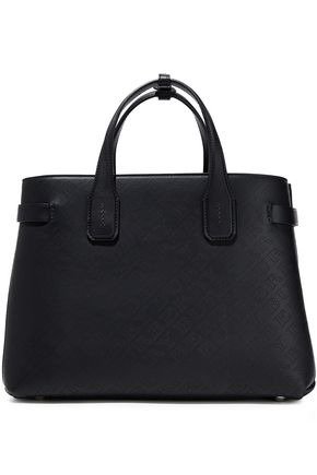 Perforated leather tote