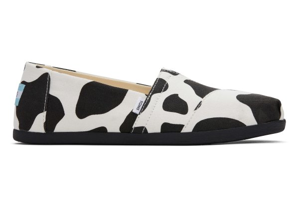 Women's Black Alpragata Cow Espadrille Slip On Shoe | TOMS