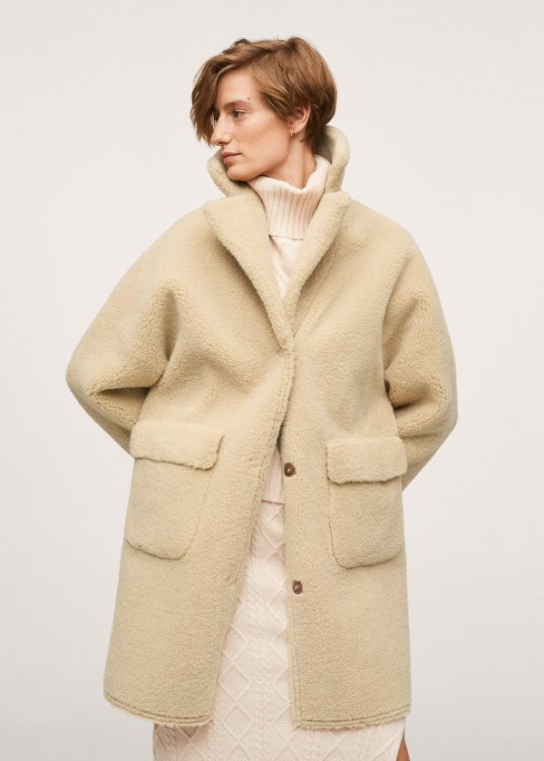 Reversible faux shearling-lined coat - Women | OUTLET USA