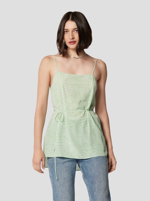 Willow Sleeveless Silk Shirt