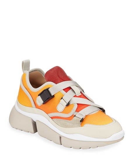 Sonnie Low-Top Ombre Leather Sneakers