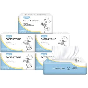 winnerSoft Cotton Tissue, Dry Baby Wipes Size 7.8x7.8 inches, Great for Sensitive Skin, Used as Facial Tissue, Baby Washcloths, Makeup Wipes, Disposable Cleansing Cloths, 480 Counts