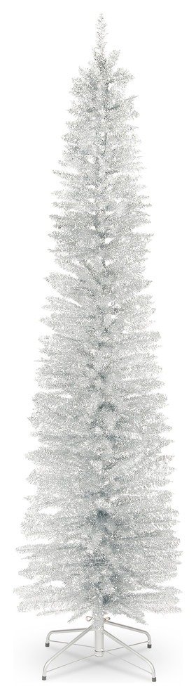 Silver Tinsel Tree, 7'
