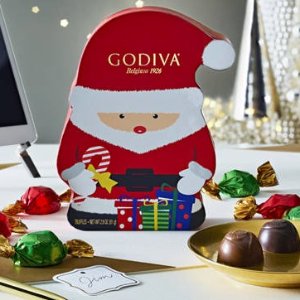 即将截止：Godiva精选巧克力亲友特卖会 封面款圣诞老人铁盒$7.5