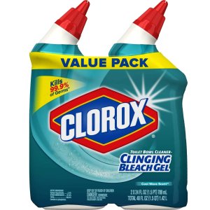 Clorox Toilet Bowl Cleaner Clinging Bleach Gel Pack of 12