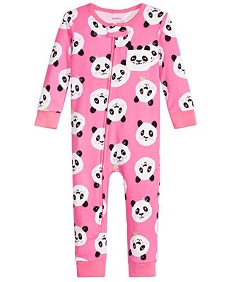 Baby Girls Cotton Panda Pajamas
