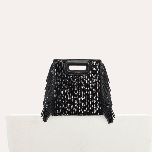 MMINISEQU Mini M bag in leather with sequins