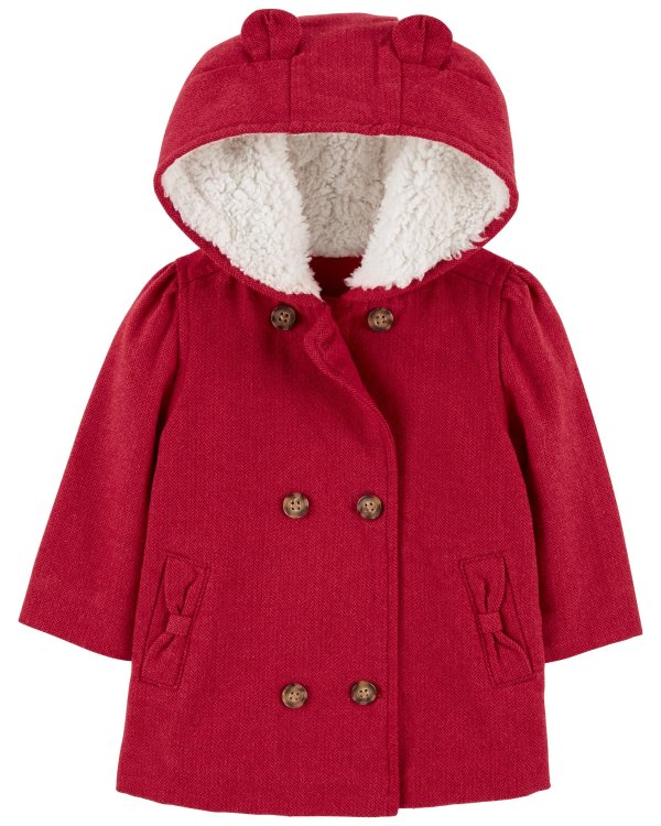 婴儿小红帽双排扣外套