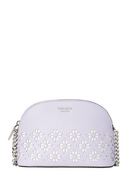 sylvia perforated small dome leather crossbody bag