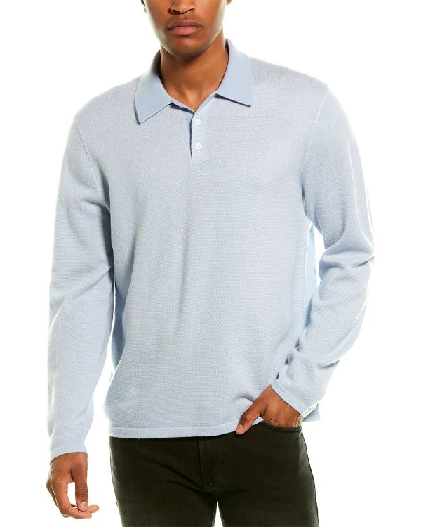 Birdseye Wool & Cashmere-Blend Polo Shirt