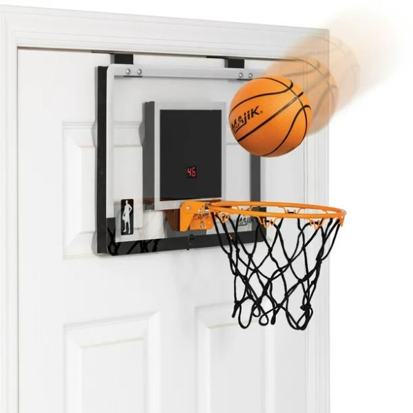Majik Slam Dunk Basketball Over the Door Folding Mini Basketball Hoop