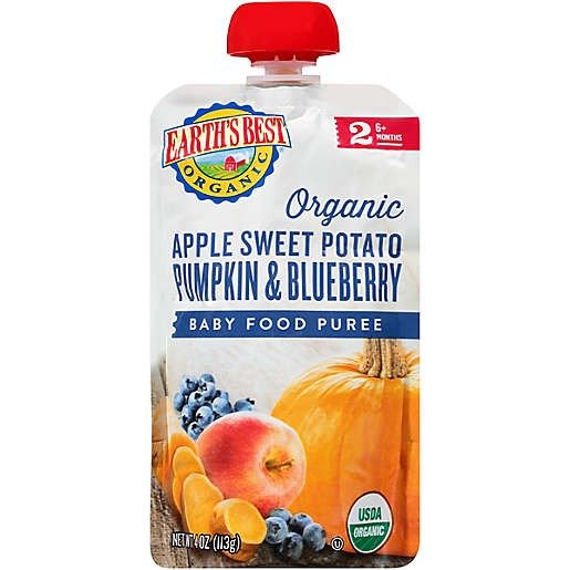 ® 4 oz. Organic Stage 2 Apple Sweet Potato Pumpkin Blueberry Baby Food | buybuy BABY