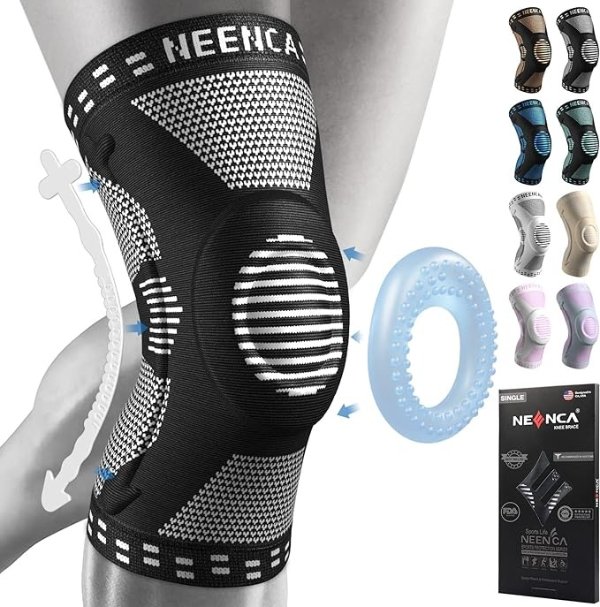 Professional Knee Brace for Pain Relief, Medical Knee Support with Patella Pad & Side Stabilizers, Compression Knee Sleeve for Meniscus Tear, ACL, Joint Pain, Runner, Workout - FSA/HSA APPROVED