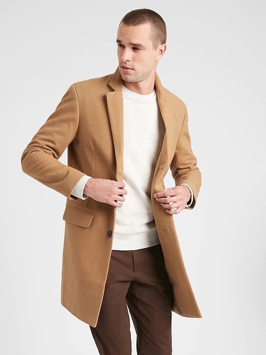 Wool-Blend Top Coat