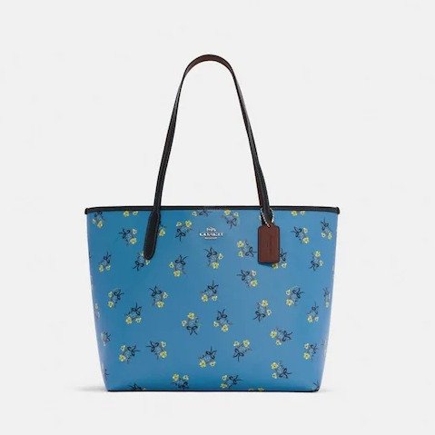 City Tote With Floral Bow Print