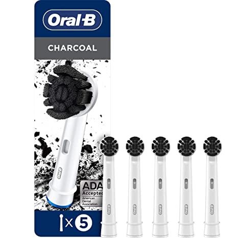Charcoal Electric Toothbrush Replacement Brush Heads Refill, 5 Count
