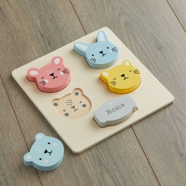 Personalized Furry Friends Puzzle (5pcs) Welcome %1