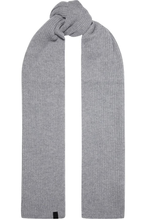 Ace ribbed cashmere scarf