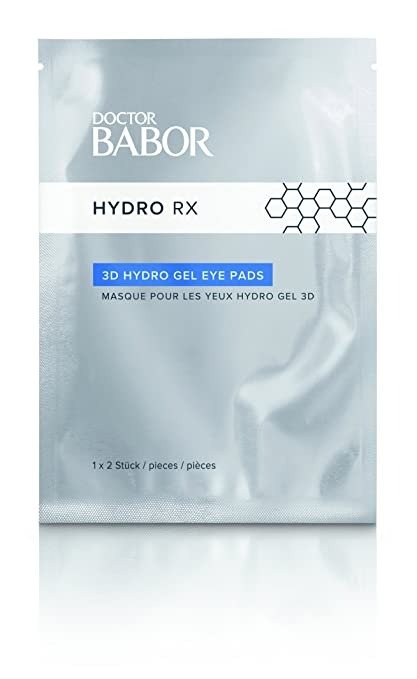 DOCTOR BABOR HydroRX 3D Gel Eye Pads, Hyaluronic Acid Eye Treatment, Soothes and Moisturizes Under Eye Area to Combat Wrinkles and Fine Lines, Vegan