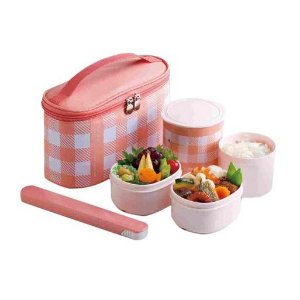 Pink Stainless Steel Food Jar & Box @ Amazon