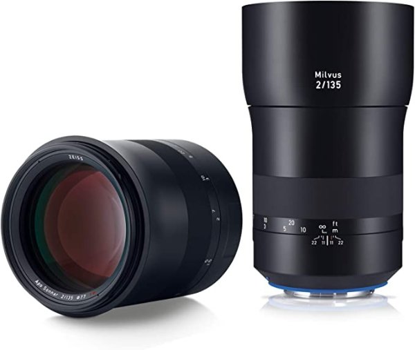 Milvus 135mm f/2 Full Frame Camera Lens for Canon EF-Mount ZE, Black