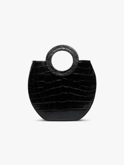 Black Frida Croc-Effect Leather Tote Bag