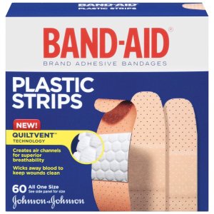 Band-Aid Brand Adhesive Bandages, Plastic Strips, Assorted, 60 Count (Pack of 3)